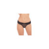 Shorty noire en fine résille et large ceinture dentelle 